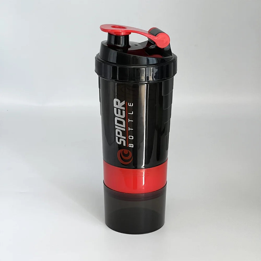 Protein Shaker Bottle 3 Layer Twist Off Shaker Cup