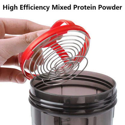 Protein Shaker Bottle 3 Layer Twist Off Shaker Cup