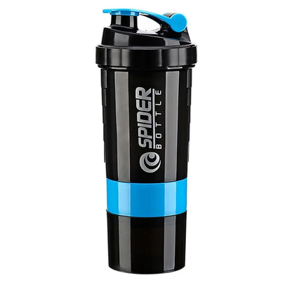 Protein Shaker Bottle 3 Layer Twist Off Shaker Cup