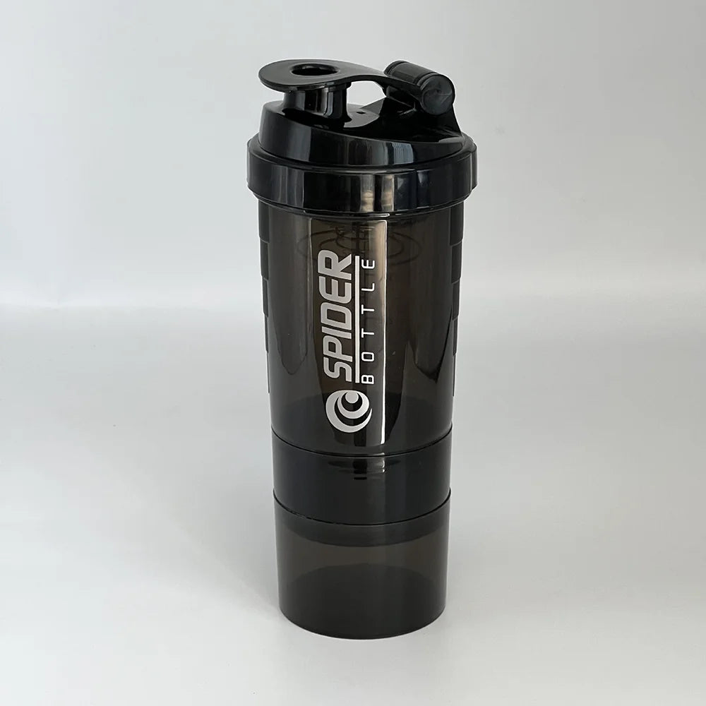 Protein Shaker Bottle 3 Layer Twist Off Shaker Cup