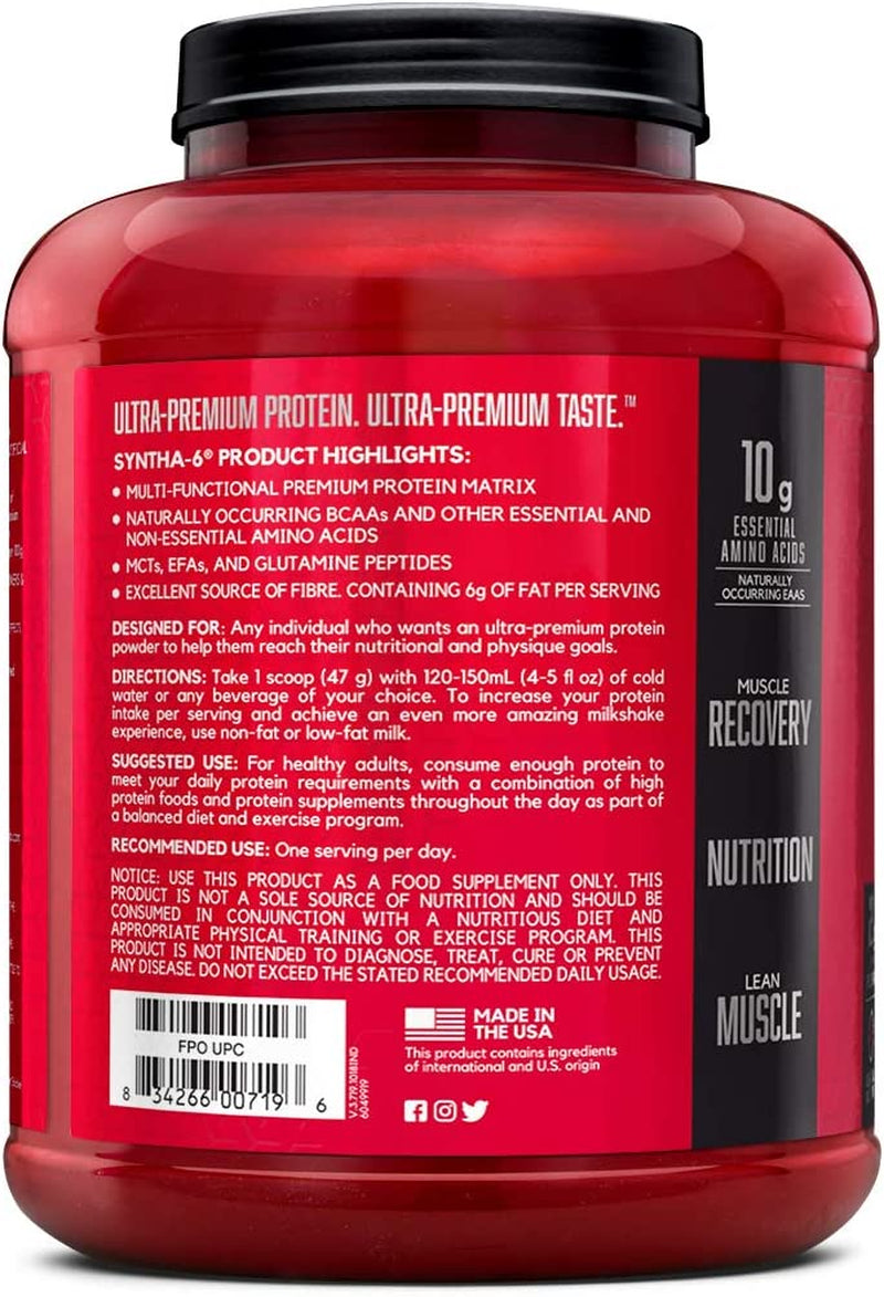 SYNTHA-6 Whey Protein Powder with Micellar Casein, Milk Protein Isolate Powder, Vanilla Ice Cream, 48 Servings (Packaging May Vary)